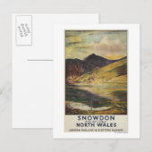 Snowdon Mountain View Railposter Postkarte (Vorne/Hinten)