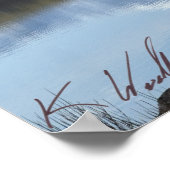 Snowdon Reflektion (gezeichnet) Poster (Ecke)