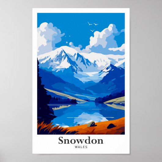Snowdon Wales Art Vintage Poster (Vorne)