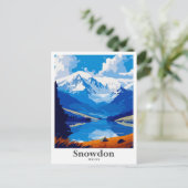 Snowdon Wales Art Vintage Postkarte (Stehend Vorderseite)