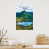 Snowdon Wales Reiseplakat Poster (Küche)