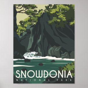 Snowdonia England Berühmte Sehenswürdigkeiten Poster