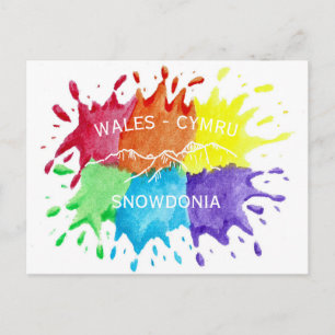 Snowdonia, Farbkleckse Postkarte