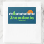 Snowdonia Nationalpark Retro Rechteckiger Aufkleber (Tasche)