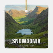 Snowdonia Nationalpark Wales Travel Keramikornament (Rückseite)