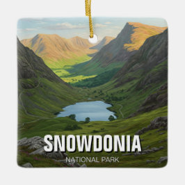 Snowdonia Nationalpark Wales Travel Keramikornament