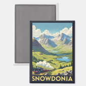 Snowdonia Nationalpark Wales Travel Magnet (Vorderseite/Rückseite)