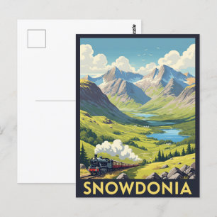 Snowdonia Nationalpark Wales Travel Postkarte