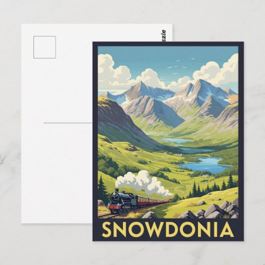 Snowdonia Nationalpark Wales Travel Postkarte (Vorne/Hinten)