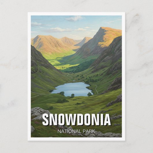 Snowdonia Nationalpark Wales Travel Postkarte (Vorderseite)