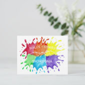 Snowdonia, Paint Splashes Postcard Postkarte (Stehend Vorderseite)