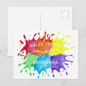 Snowdonia, Paint Splashes Postcard Postkarte (Vorne/Hinten)