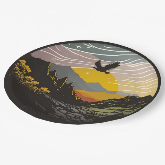 Snowdonia Pappteller (Schrägansicht)