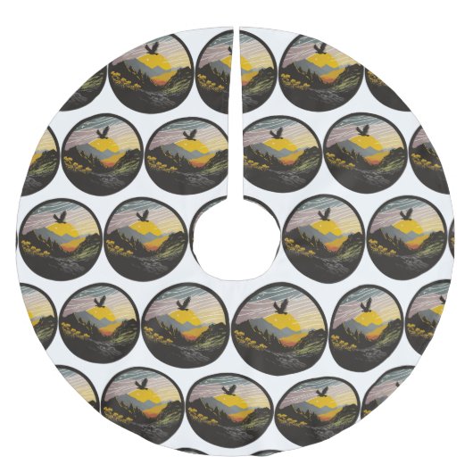 Snowdonia Polyester Weihnachtsbaumdecke (Vorderseite)