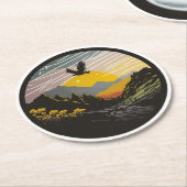 Snowdonia Runder Pappuntersetzer (Angewinkelt)