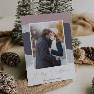 Snowdrift Colorblock Versenktes Foto Weihnachten