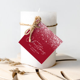 Snowdrift Cranberry Frohe Weihnachten Geschenkanhänger