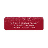 Snowdrift Cranberry Holiday Rücksendeadresse (Vorne)