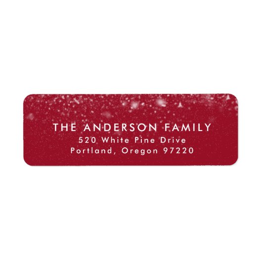 Snowdrift Cranberry Holiday Rücksendeadresse (Vorne)