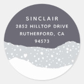 Snowdrift | Ferien-Rücksendeadresse Runder Aufkleber (Vorderseite)