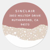 Snowdrift | Ferien-Rücksendeadresse Runder Aufkleber (Vorderseite)