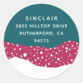 Snowdrift | Ferien-Rücksendeadresse Runder Aufkleber (Vorderseite)