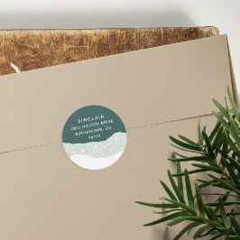 Snowdrift | Ferien-Rücksendeadresse Runder Aufkleber