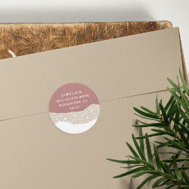 Snowdrift | Ferien-Rücksendeadresse Runder Aufkleber