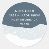 Snowdrift | Ferien-Rücksendeadresse Runder Aufkleber (Vorderseite)