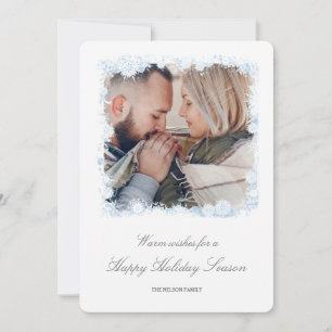 Snowdrift Frame Foto Holiday Card Feiertagskarte