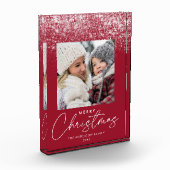 Snowdrift Frohe Weihnachten Cranberry Holiday Fotoblock (Links)