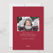 Snowdrift Frohe Weihnachts Cranberry Foto Feiertagskarte (Rückseite)