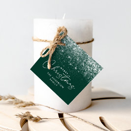 Snowdrift Green Frohe Weihnachten Geschenkanhänger