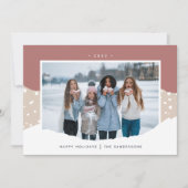 Snowdrift | Horizontales Farbblock-Foto Feiertagskarte (Vorderseite)