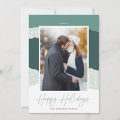 Snowdrift | Vertikales Farbblock-Foto Feiertagskarte (Vorderseite)