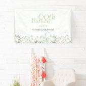 Snowdrop 60th Birthday Watercolor Botanical Banner (Insitu)
