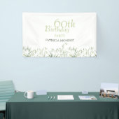 Snowdrop 60th Birthday Watercolor Botanical Banner (Messeveranstaltung)