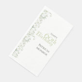 Snowdrop 60th Birthday Watercolor Botanical Serviette (Ecke)