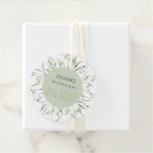 Snowdrop 60th Birthday Watercolor Botanical Thanks Geschenkanhänger (Beispiel)