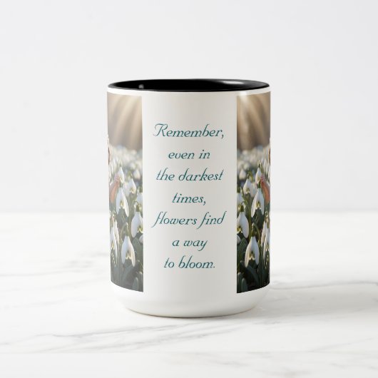 Snowdrop Blume Fairy Zweifarbige Tasse (Mittel)