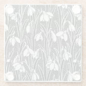 Snowdrop Blume Glasuntersetzer (Rückseite)