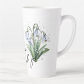 Snowdrop "Danke!" Editable Slogan & Name Milchtasse (Rechts)
