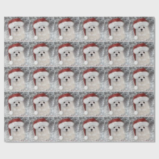 Snowdrop das maltesische WeihnachtsPackpapier Geschenkpapier (Flach)