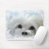 Snowdrop die maltesische Mausunterlage Mousepad (Mit Mouse)