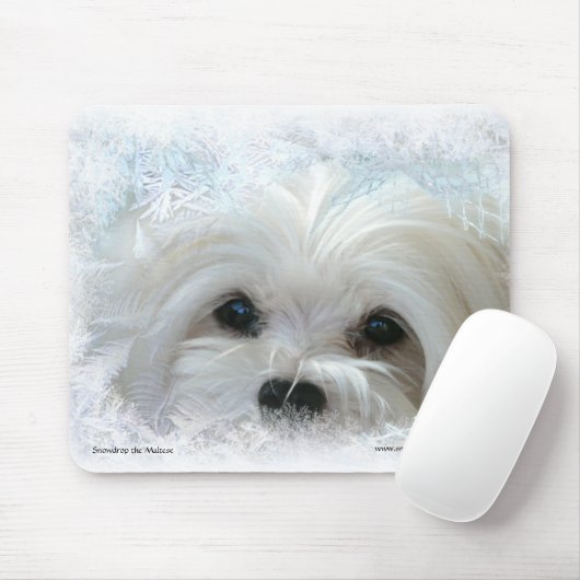 Snowdrop die maltesische Mausunterlage Mousepad (Mit Mouse)