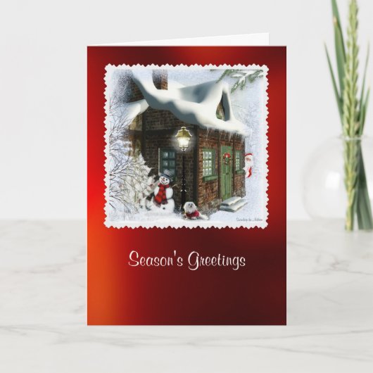 Snowdrop die maltesische Weihnachtskarte Feiertagskarte (Vorderseite)