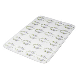 Snowdrop Fabric Muster. Badematte