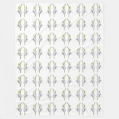 Snowdrop Fabric Muster. Fleecedecke (Vorderseite)