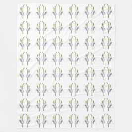Snowdrop Fabric Muster. Fleecedecke