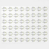 Snowdrop Fabric Muster. Fleecedecke (Vorderseite (Horizontal))